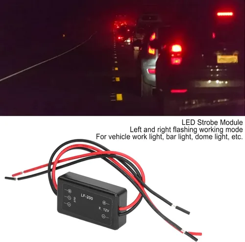 Vista 3 de Controlador estroboscópico de flash LED Módulo de destello de luz de coche LED efecto estroboscópico intermitente para luces de trabajo