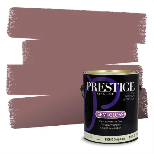 Vista 261 de Prestige Paints Pintura exterior e imprimación en uno, 1 galón, plano, coincidencia comparable de Valspar* Amber Rose*