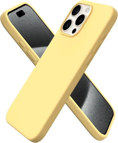 Vista 24 de ORNARTO Funda compatible con iPhone 15 Pro Max de 6.7 pulgadas, de silicona líquida delgada, de 3 capas, de gel suave, protectora, a prueba