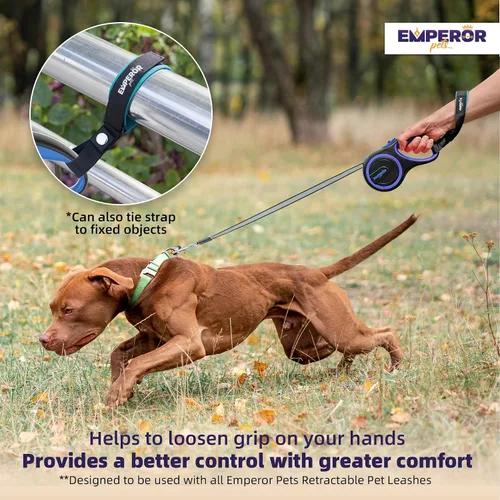 Vista 2 de Accesorio adicional para correa retráctil para perro, correa de mano y muñeca, para mayor comodidad, agarre suelto para tus manos y un mejor