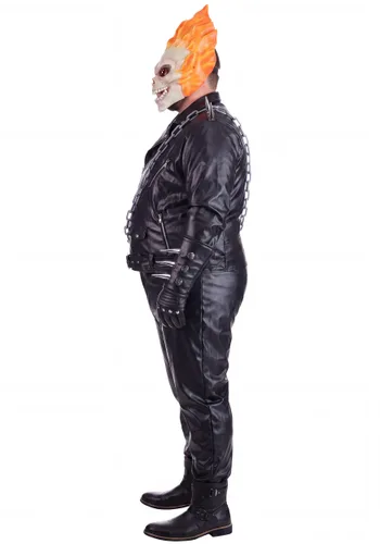 Vista 3 de Disfraz Deluxe Ghost Rider de Marvel Talla Plus para Hombre Multicolor