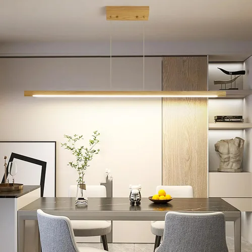 Vista 18 de Lámpara de araña moderna, lámpara colgante LED de 39 pulgadas con control remoto de 3000 a 6500 K, temperatura de color ajustable, lámpara