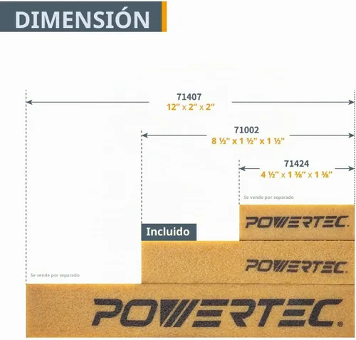 Vista 4 de POWERTEC 71002 barra para limpiar abrasiva de 8-1/2". 1 Pieza