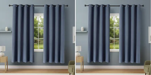 Vista 10 de Amazon Basics Cortinas 100% opacas con ojales, 2 paneles, 52 x 84 pulgadas, beige