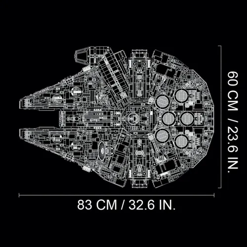 Vista 4 de Juego de armado de LEGO Star Wars Millennium Falcon 75192 (7541 piezas)
