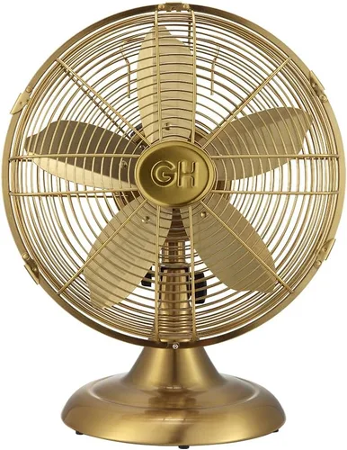 Vista 12 de Good Housekeeping 92604 Ventilador de escritorio de mesa de oficina de metal completo de 30,5 cm retro con oscilación amplia, 3 ajustes de velocidad