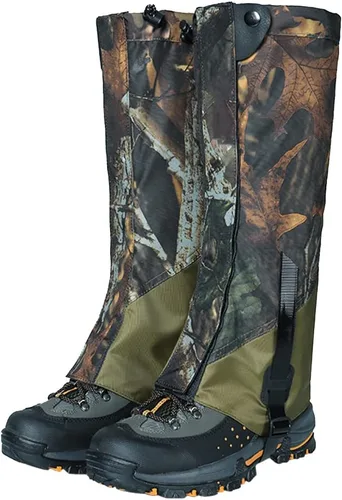 Vista 9 de Polainas impermeables para las piernas, polainas para botas de nieve, leggings de seguridad de protección de serpientes para senderismo, campamento