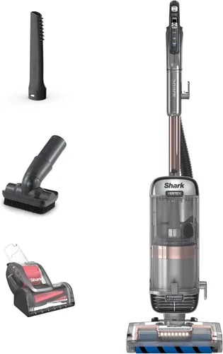 Vista 11 de Shark AZ2001AMZ Vertex DuoClean PowerFins Aspiradora vertical, con sistema elevador eléctrico y cepillo autolimpiable, Lila Oscuro, 1 qt