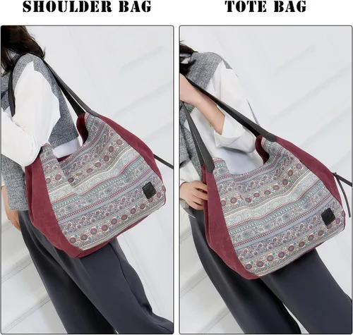 Vista 3 de ArcEnCiel Bolsos de lona para mujer, bolsos de hombro, M