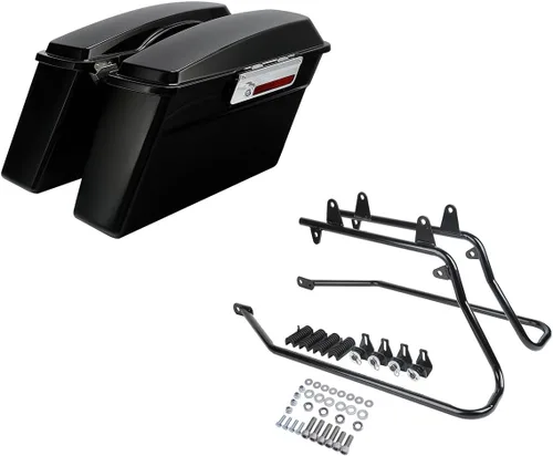 Vista 28 de SLMOTO Alforjas rígidas para Harley Electra Road King Glide 1994-2013 peltre Denim
