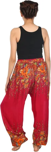 Vista 2 de Lofbaz - Pantalones de yoga con cordón floral para mujer