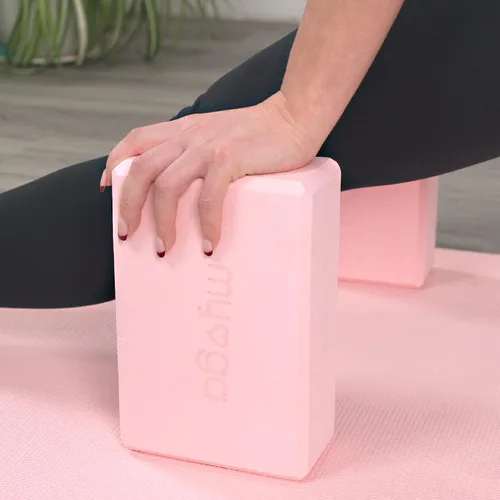 Vista 2 de MYGA Bloque de yoga, ladrillo ligero de espuma EVA para yoga, bloque antideslizante de alta densidad para posturas de yoga, pilates, equilibrio