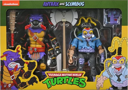 Vista 4 de NECA Teenage Mutant Ninja Turtles - Juego de figuras de acción coleccionables de Antrax & Scumbug de 7 pulgadas