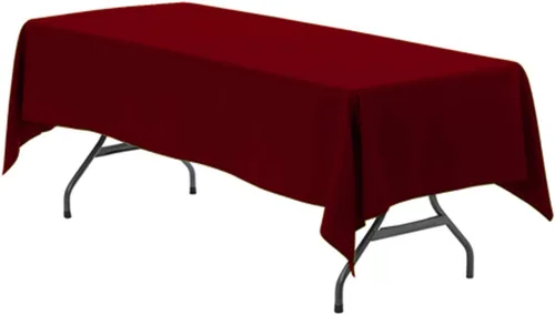 Vista 63 de Your Chair Covers - Mantel rectangular de poliéster sin costuras de alta calidad de 60 pulgadas de ancho x 102 pulgadas de largo - Negro - Mantel