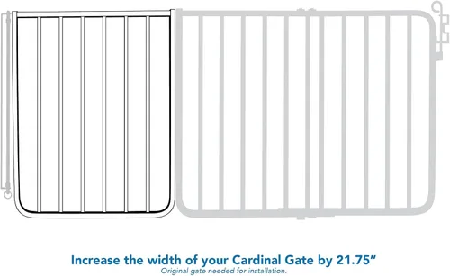 Vista 7 de Cardenal Gates 21 3/4" Negro Puerta extensión, Negro