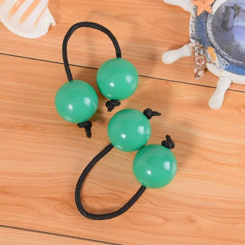 Vista 4 de MGTECH Paquete de 2 bolas agitadoras Asalato Kashaka, instrumento de ritmo tradicional africano Aslatua, verde