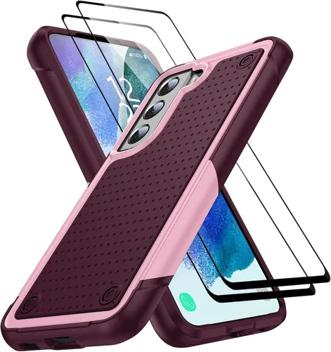 Vista 58 de Jeylly Funda para Samsung Galaxy S10 Plus S10+, ajuste delgado, doble capa, resistente, absorción de golpes, TPU con carcasa trasera de Negro