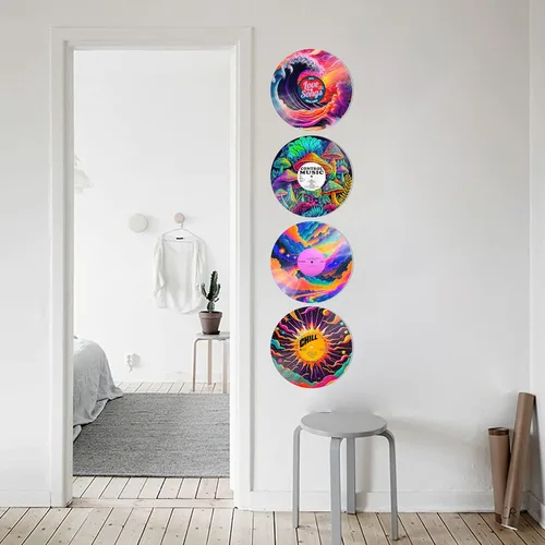 Vista 7 de HK Studio Decoración hippie, carteles para estética de habitación, ciencia ficción, decoración de discos, decoraciones de fiesta temática musical, 4