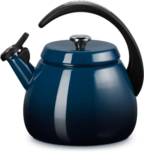 Vista 6 de Le Creuset - Tetera de cloche esmaltada en acero, 2.2 cuartos de galón, Cerise