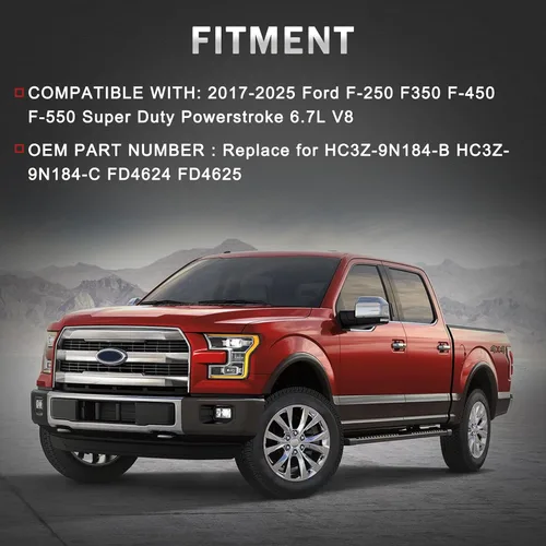 Vista 2 de Filtro de combustible diésel 6.7L Powerstroke compatible con Ford F-250 F-350 F-450 F-550 Super Duty V8 2017-2025 Reemplazo# FD4624 FD4625