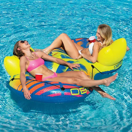 Vista 4 de O'Brien Deluxe Double Rider - Flotador doble para dos personas, grande