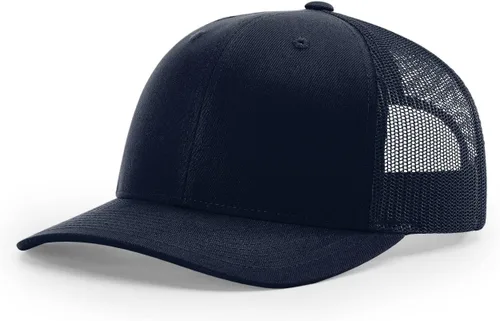 Vista 8 de Richardson 112 XL Classic Six Panel Trucker Hat - Gorras estructuradas de primera calidad Negro