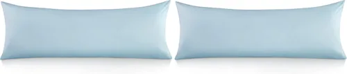 Vista 13 de Oubonun Funda de almohada corporal 100% algodón - 800 hilos/21x54, absorbente de humedad y transpirable, funda de almohada corporal de hotel premium