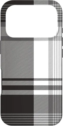 Vista 30 de Black White Grey Plaid Winter Fall Halloween Pattern Design Case for iPhone 17