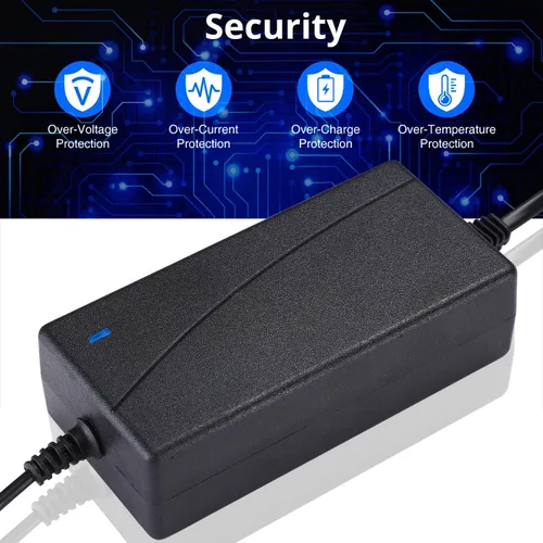 Vista 6 de Adaptador de corriente CC 12V 3A, enchufe estadounidense, cable de alimentación de 4.6 pies, transformadores de 36 vatios CA 100-240V a CC 12
