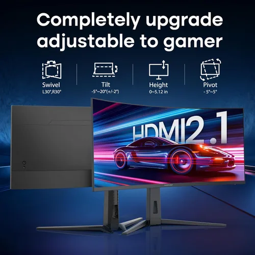 Vista 32 de Amzfast - Monitor de juegos de 24 pulgadas 180Hz 200Hz FHD 1080p, monitor de computadora, sincronización adaptativa de 1 ms, 3000:1, pantalla HDR