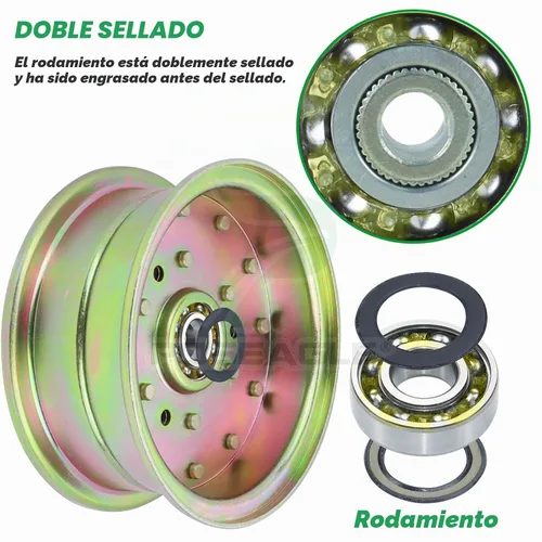 Vista 6 de Polea 116-4666 para cortacéspedes maestros Toro Z149, Z150, Z253 A9 1x116-4666