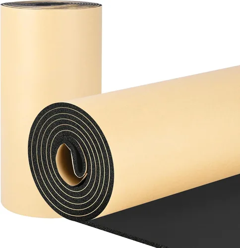 Vista 10 de Material de amortiguación de sonido para coches 157 mil (4 mm) 6 pies cuadrados Adhesivo Espuma de amortiguación de sonido automotriz Mate a prueba