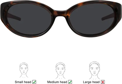 Vista 4 de WOWSUN Lentes de sol retro Y2K envolventes para mujer, de moda, polarizados, deportivos, con protección UV