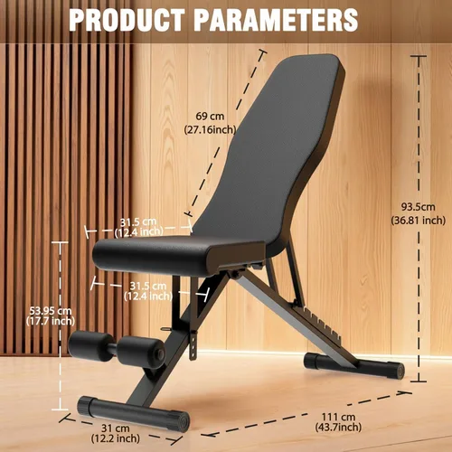 Vista 9 de ALSO GO Adjustable Weight Bench, Workout Benches with Leg Extension, Foldable Incline Decline Bench Press, Roman Chair, Full Body Strength Training