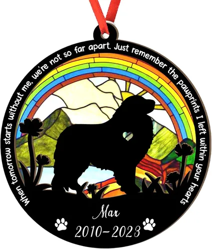 Vista 108 de Adorno personalizado para atrapasoles de sabueso afgano, adorno de Navidad de sabueso afgano, regalo para perro amante, sabueso afgano conmemorativo