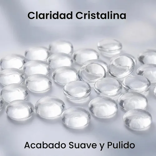 Vista 2 de HappyFiller - Cuentas de vidrio transparente de 5 libras para jarrón, 500