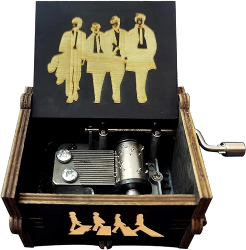 Vista 7 de Howl's Moving Castle Caja de música de madera, caja de música con temática de anime, caja de música de manivela de madera para fanáticos del anime
