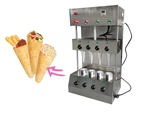 Vista 14 de TZ Máquina de cono de pizza - Máquina de 4 conos con horno, 110V/60Hz