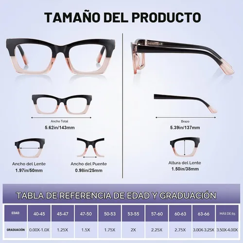 Vista 4 de Reading Glasses for Women-Fashion 5 Pack Blue Light Blocking Readers with Spring Hinge Computer Eyeglasses Multi-a01