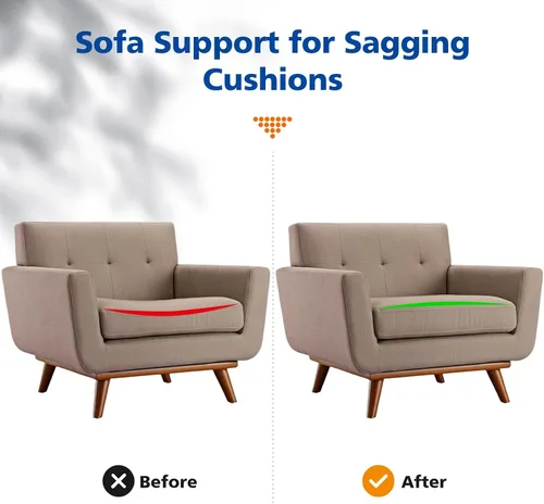 Vista 5 de Soporte de Cojines de Sofá para Asiento Caído de 20 x 20 pulgadas, Almohadillas de Inserción, Tablero de Soporte, Cojín de Asiento de Sofá