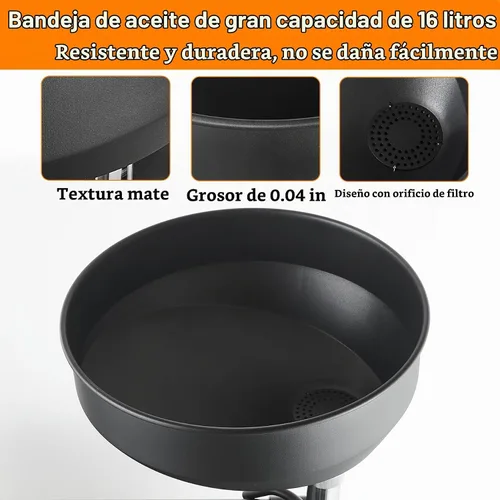 Vista 5 de Tanque de drenaje de aceite residual, extractor de drenaje de aceite y kit colector Drenador neumático para fluidos automotrices Contenedor