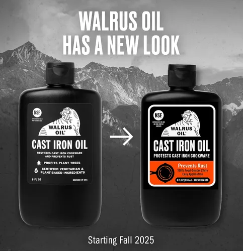 Vista 9 de WALRUS OIL - Aceite de hierro fundido, aceite de cártamo de alto punto de humo para condimentos, mantenimiento de hierro fundido. 100% natural