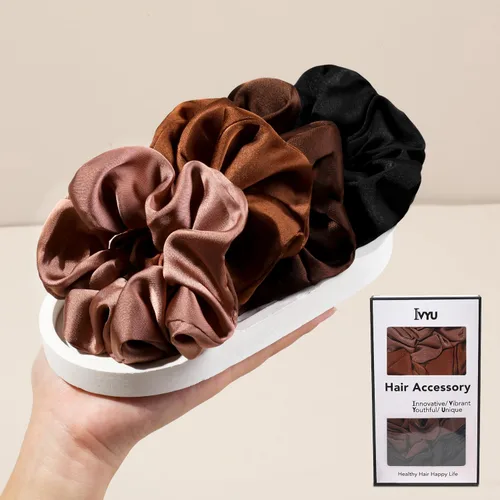 Vista 16 de Lazos pequeños para el cabello para mujer, para cabello grueso o fino, sin arrugas, soporte para cola de caballo sin dañar tu cabello 10 suave