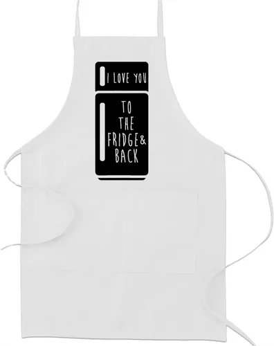 Vista 7 de Decal Serpent I Love You to The Fridge and Back Juego de palabras divertido Parody Cooking Baking Kitchen Delantal - Negro