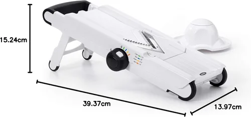 Vista 3 de OXO Good Grips Mandolina con cuchilla en V, blanca (1155700)
