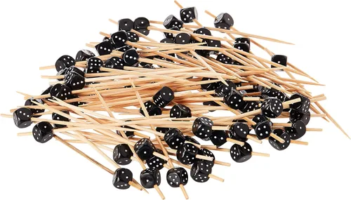 Vista 20 de Restaurantware Brochetas de bambú de 6 pulgadas, 1000 palillos de alimentos desechables, hamburguesas integradas, dibujos animados, sostenibles
