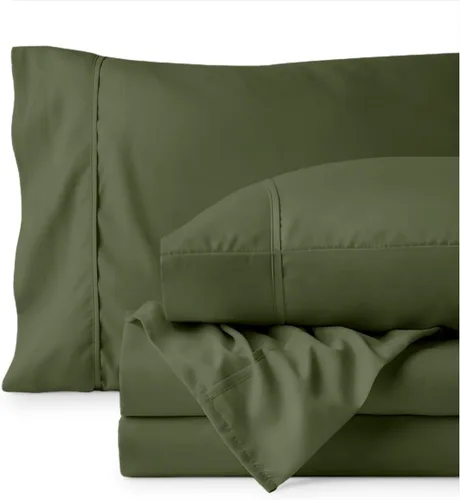 Vista 176 de Bare Home Sheet Set 1800 Ultra-Soft with 2 Pillowcases (Twin XL, Dark Blue)