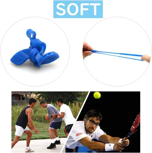 Vista 4 de SAIGO Correa antideslizante de silicona para gafas, retenedores de gafas deportivos, elástico, suave, para hombres y mujeres, 2 unidades, negro, 9.8