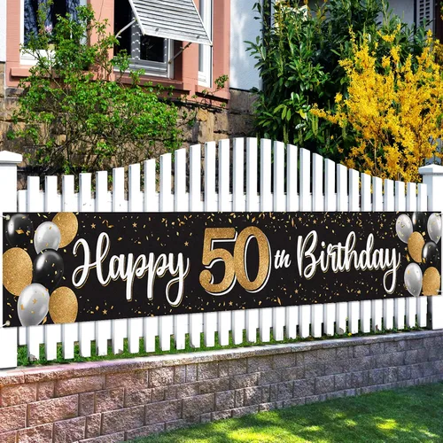 Vista 21 de Decoración de feliz cumpleaños número 100, globo negro y dorado número 100, cartel grande de telón de fondo de cumpleaños, decoración de fiesta