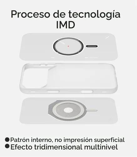 Vista 7 de Aulumu A17 Funda Magnética Térmica para iPhone 17 Pro CoolHyper con Control de Cámara Tecnología IMD Compatible con Magsafe Toque gris